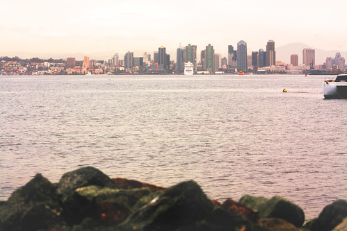 san diego skyline from shelter island