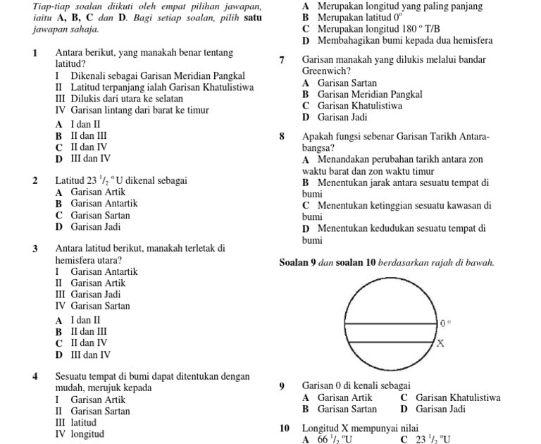 Soalan Bahagian C Geografi Tingkatan 1  Jiran