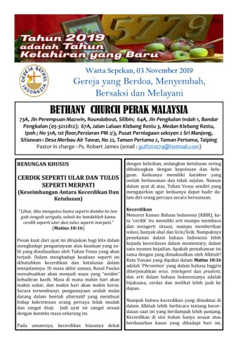 Warta 3 Nov 2019