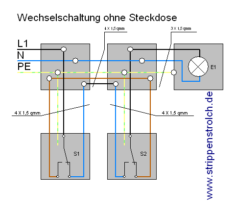 Schaltbild Kreuzschaltung Mit 4 Schaltern