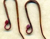 RCEW12 - Rosey Copper Earwires 12pair - Handmade - E2SSupplies RCEW12 - Rosey Copper Earwires 12pair - Handmade - E2SSupplies