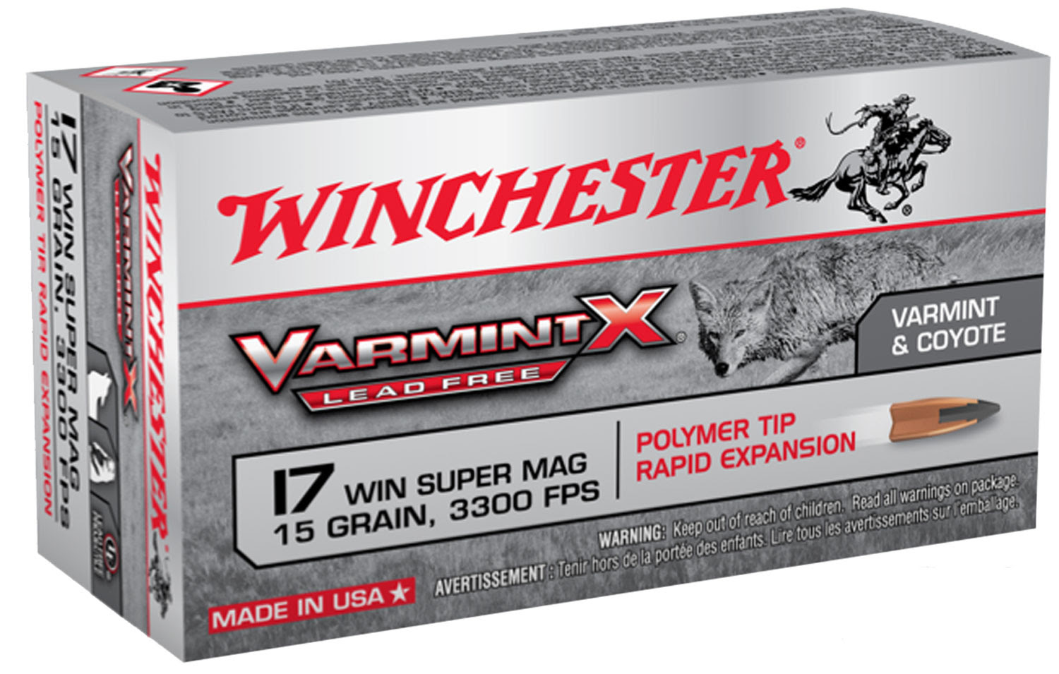 Winchester Ammo X17W15PLF Varmint X 17 Winchester Super Winchester Ammo X17W15PLF Varmint X 17 Winchester Super
