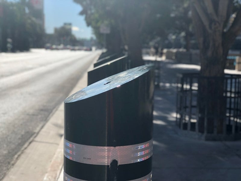 Over 8000 security bollards being installed on Las Vegas Strip