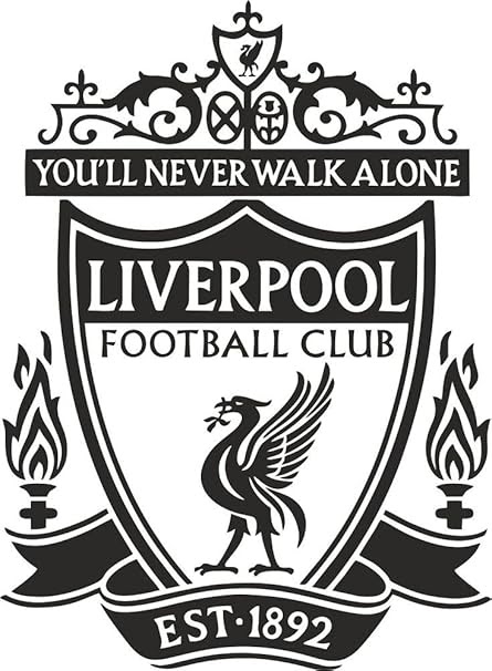 Liverpool Logo Black And White - Draw-cyber