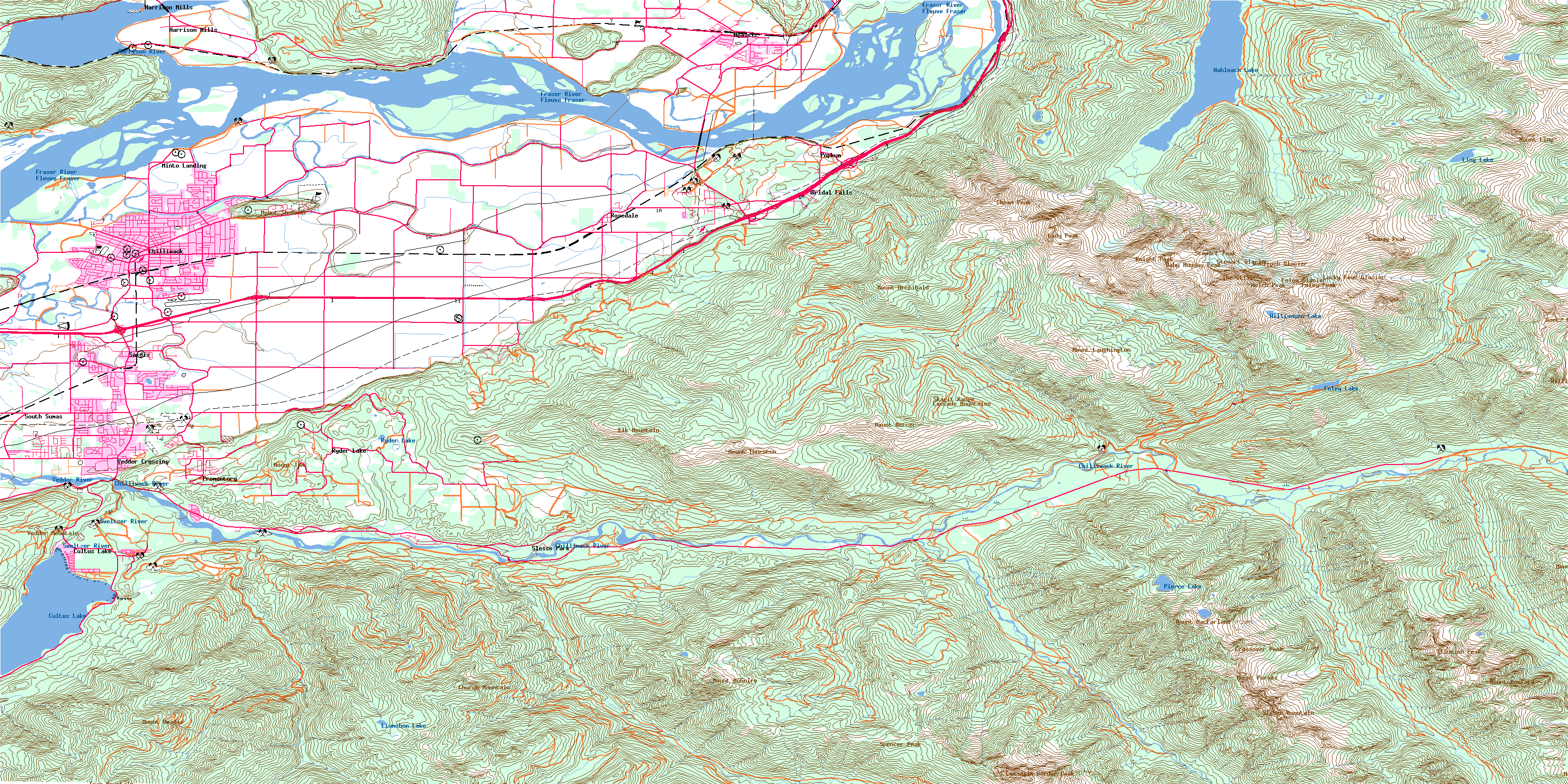 Map Of Chilliwack Bc
