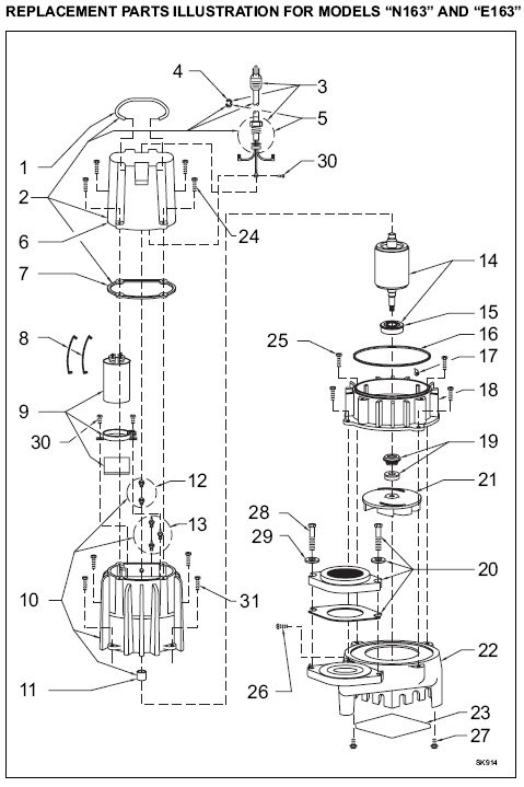 pump parts diagram paco pumps zoeller institutional