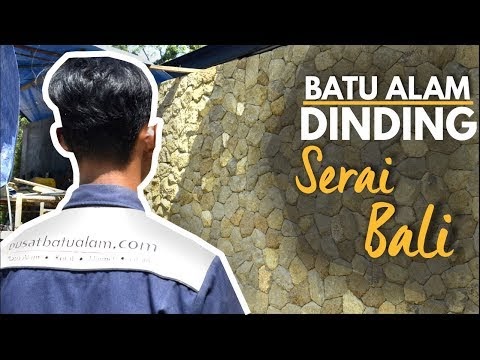 Top Pemasangan Batu  Alam  Dinding  Serai Bali viral 