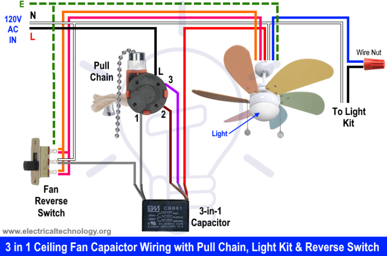 Hampton Bay 4 Wire Ceiling Fan Capacitor Wiring Diagram