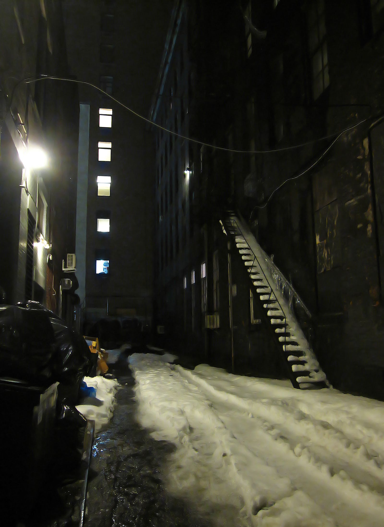 Fire escape and icicles