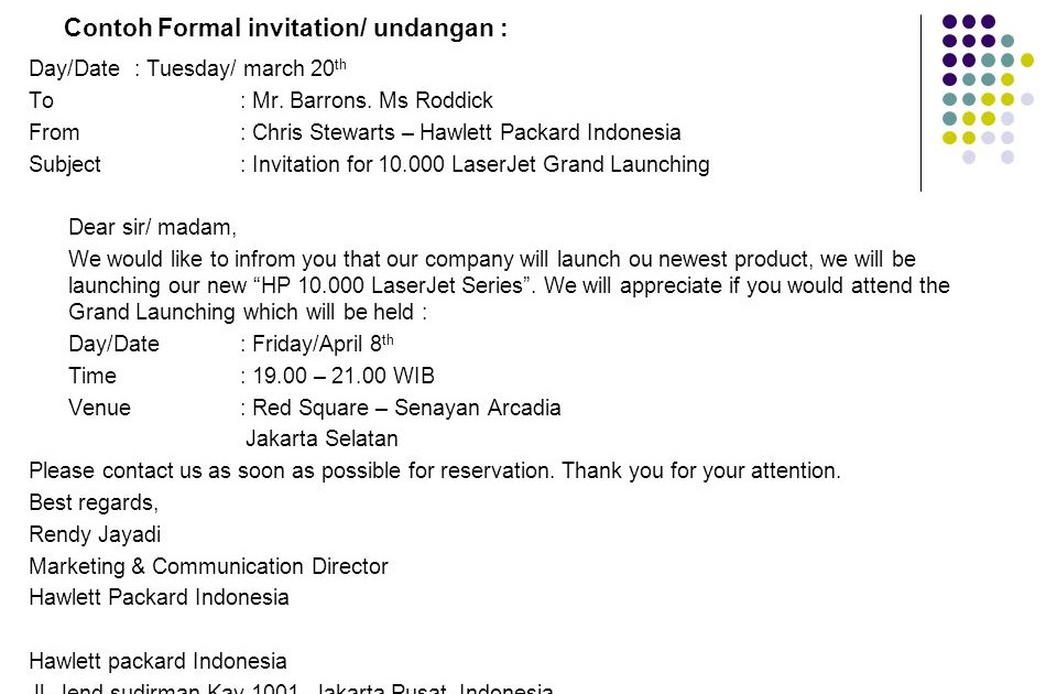 [Download 32+] Contoh Invitation Letter Untuk Visa Indonesia