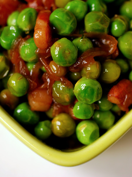 peas with pancetta and onions