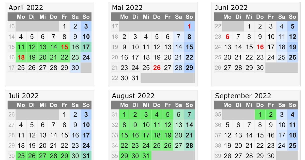 Kalender 2022 Hessen Schulferien Kalender Mai
