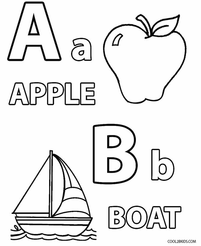 Alphabet Coloring Pages For Preschoolers Free - 229+ SVG Design FIle
