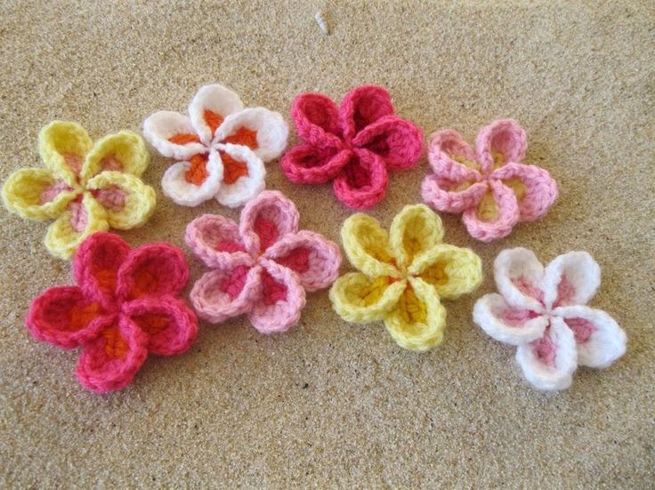 Hawaiian Plumeria Flower Free Crochet Pattern - Ravelry: Crochet