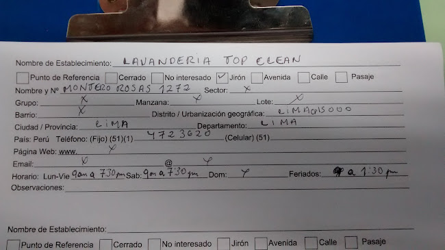 Opiniones de Top Clean Lavandería en Lima - Lavandería