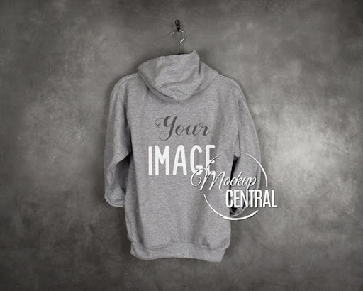 Download Free Blank Gray Unisex Hoodie Shirt Apparel Mockup On ...