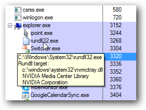 Windows Vista - rundll32 Windows Vista - rundll32
