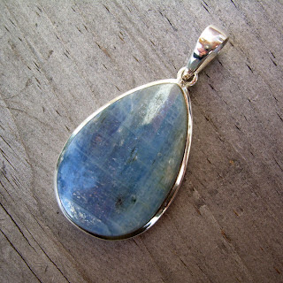 kyanite silver pendant