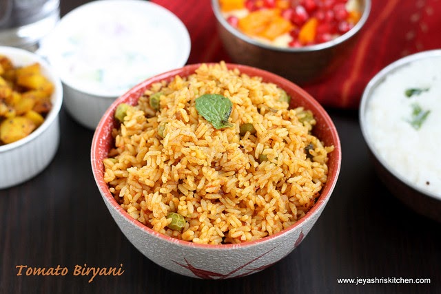 TOMATO BIRYANI | TOMATO BIRYANI RECIPE | Jeyashri's Kitchen