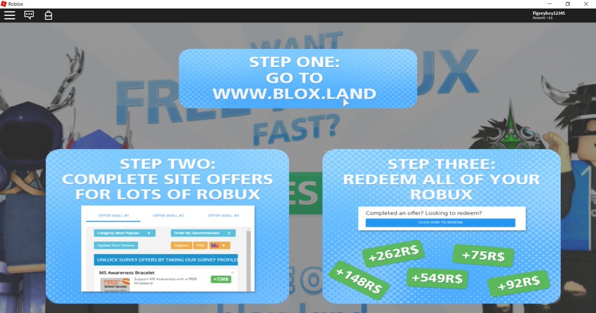 Www Blox Land Free Robux Free Robux In Laptop - how to know when oprewards robux restock roblox flee the