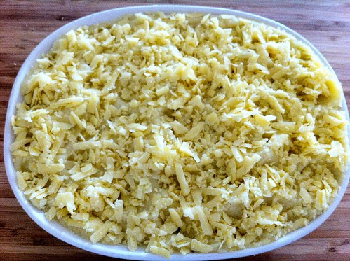 Topped Potatoes with Grated Aged English Cheddar