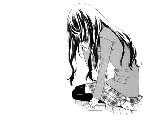 Transparent Anime Girl Sitting Down Png