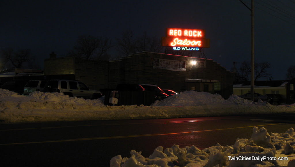 The Red Rock Saloon is in Newport along Highway 61. With the new construction that took place in Newport removing the three stop lights in town, it's very easy to overlook the neon lights while driving at night.