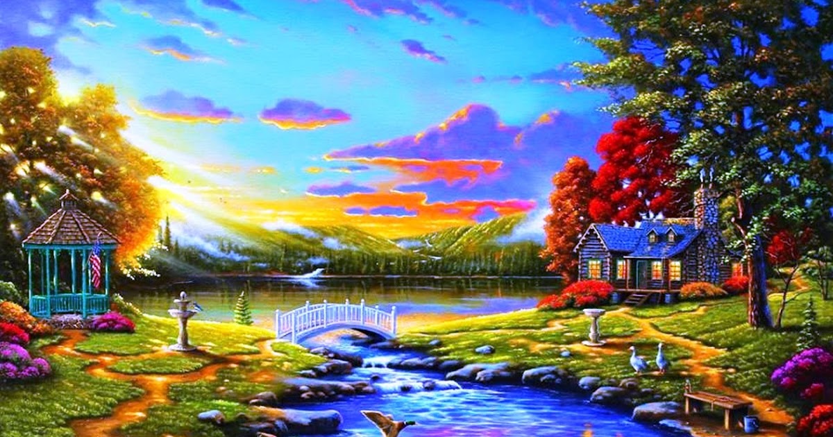 Beautiful Colourful Drawings Of Nature - Draw-fever