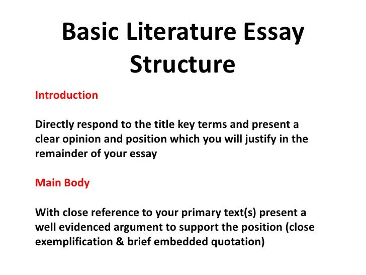 how to write an essay for english literature