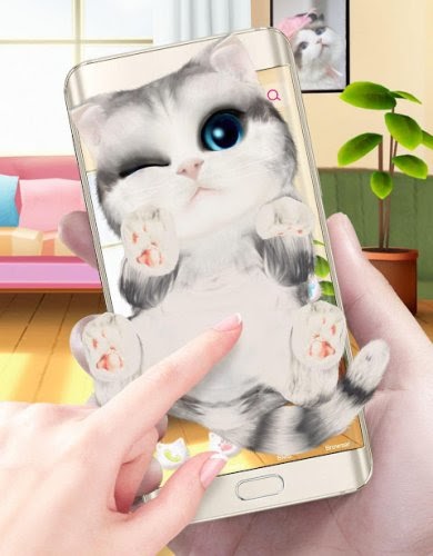 Wallpaper Kartun Kucing Warna Biru - Gambar Binatang lucu
