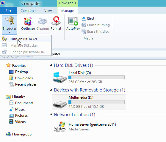 bật bitlocker