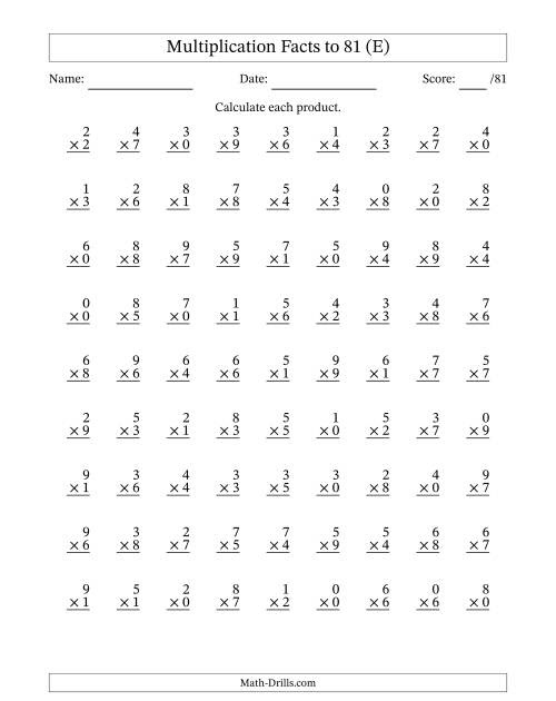 100 Math Facts Worksheet / Practice is the key to confidence.