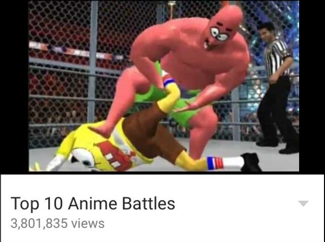 Featured image of post Top 10 Anime Battles Meme Spongebob and patrick wrestle each other in the anime spongebob squarepants