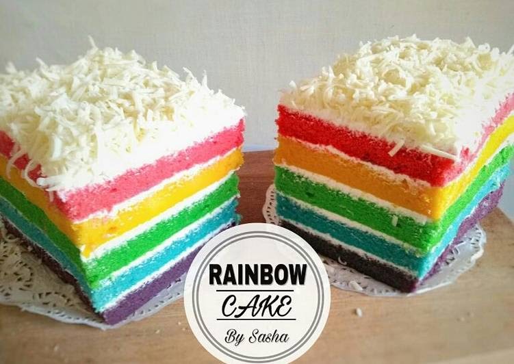 Cara Membuat Kue Rainbow Cake Sederhana