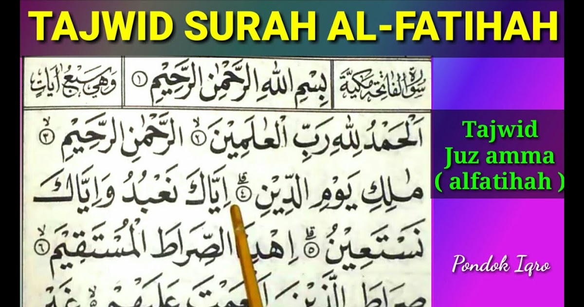 Surat Al Fatihah Beserta Tajwidnya Btt Documents