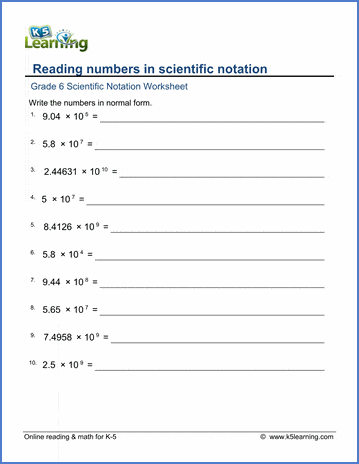 Scientific Notation Worksheet Answer Key - This Worksheet Practices