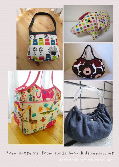 free bag patterns » Japanese Sewing, Pattern, Craft Books and Fabrics