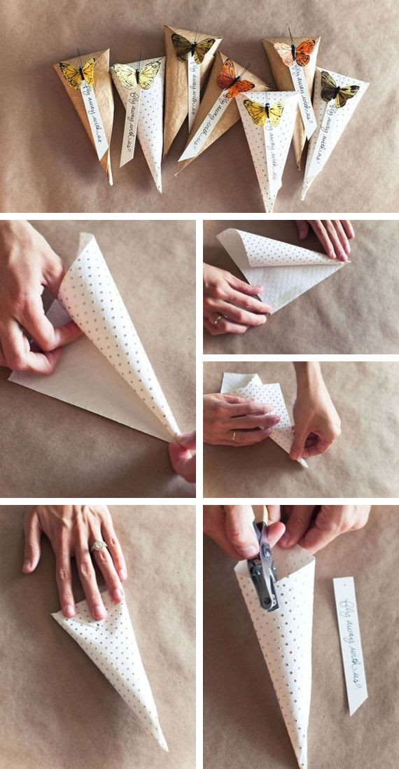 butterfly paper bags.