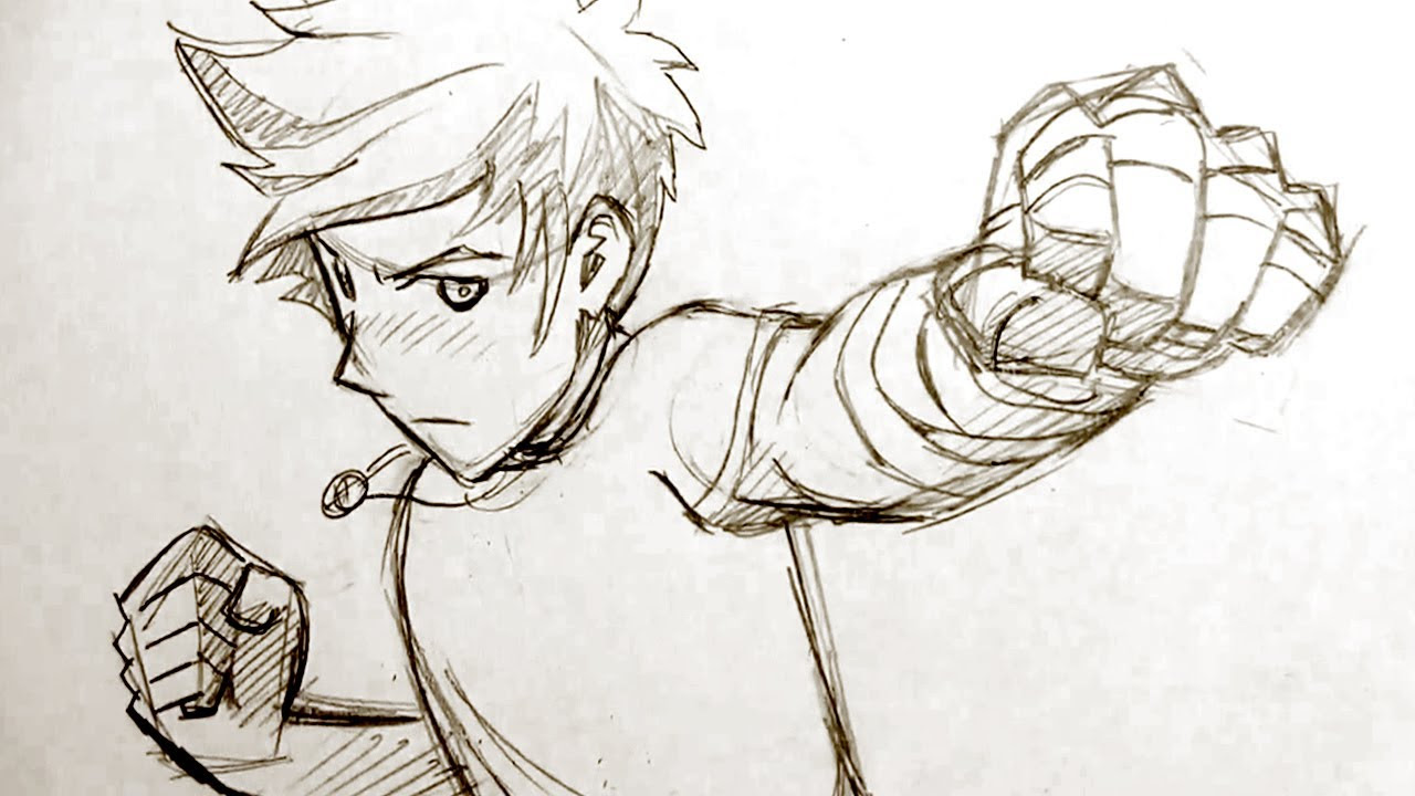 Anime Fight Scene Drawings