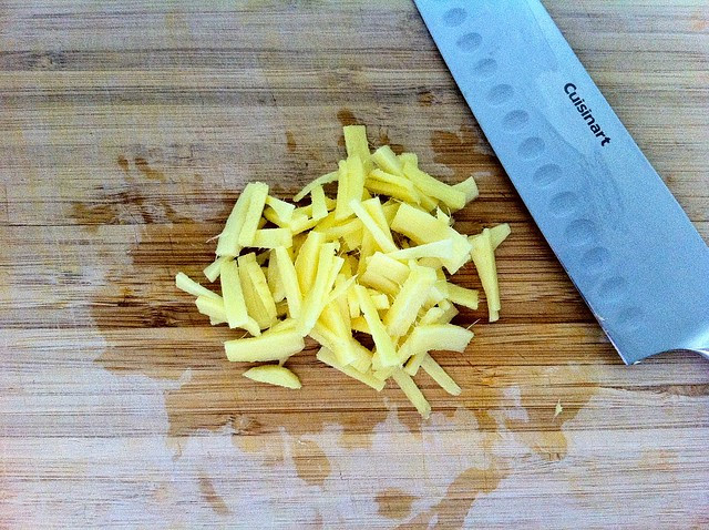 Finely Sliced Fresh Ginger