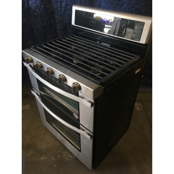 BRAND-NEW Whirlpool Gold-Series 30" 5-Burner Self-Cleaning Double-Oven w/Convection *GAS* Range ...