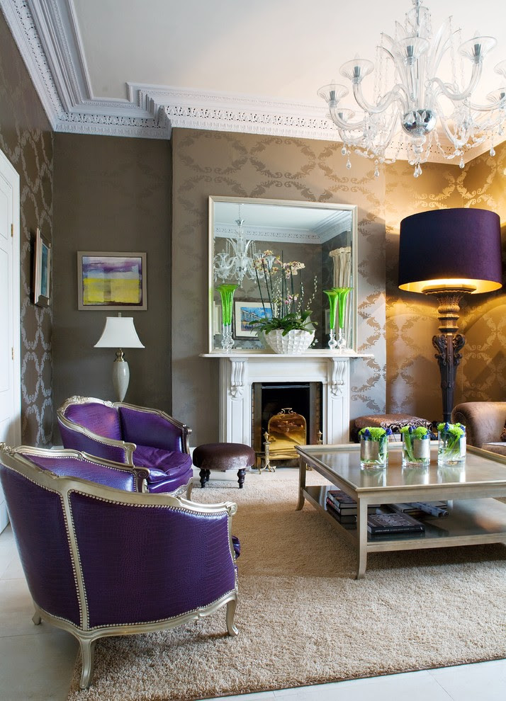 10 Purple Modern Living Room Decorating Ideas - Interior ...
