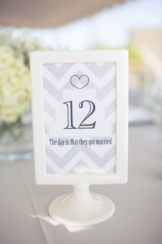 Table numbers with significant meanings ;) Photography by thisloveofyours.com