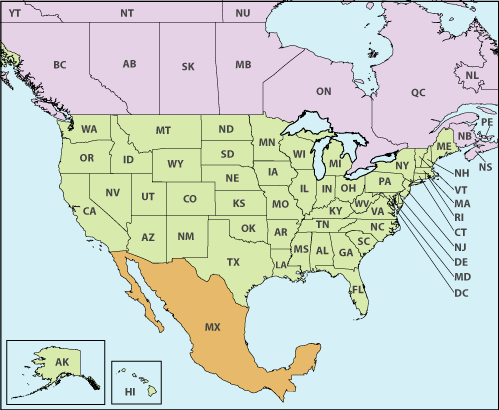 Us Border With Canada Map