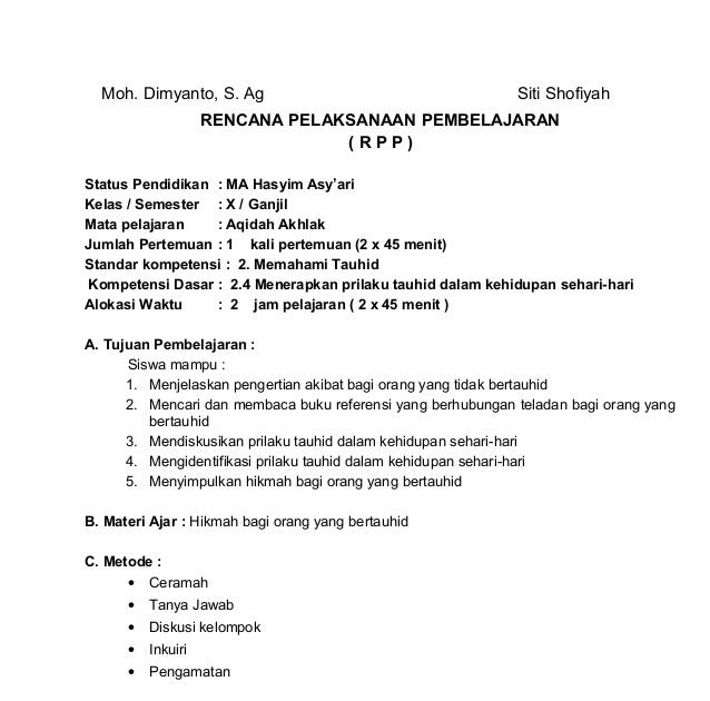 104 Contoh Soal Akidah Akhlak Isian Singkatkelas 4