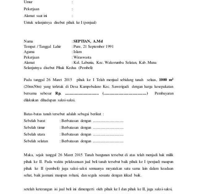 Surat Perjanjian Damai Pencurian