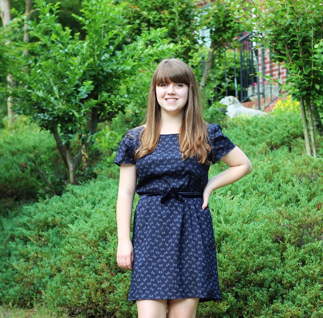 A Jeanie Outfit: Bow Print Dress for an Interview
