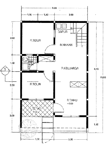  Gambar Desain Rumah Minimalis Ukuran 8x9 Contoh Z