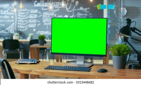 Office Desk Background For Green Screen - Espresso Desk