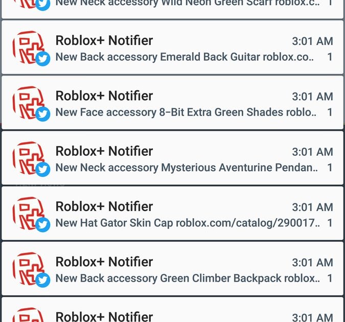 Roblox Plus Notifier - roblox catalog notifier ios